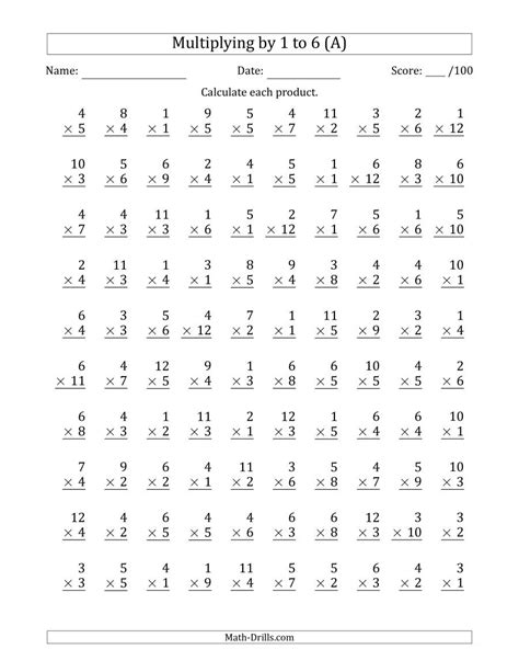 4th Grade Math Worksheets Multiplication Sheets For 4th Grade - Multiplication Sheets For 4th Grade