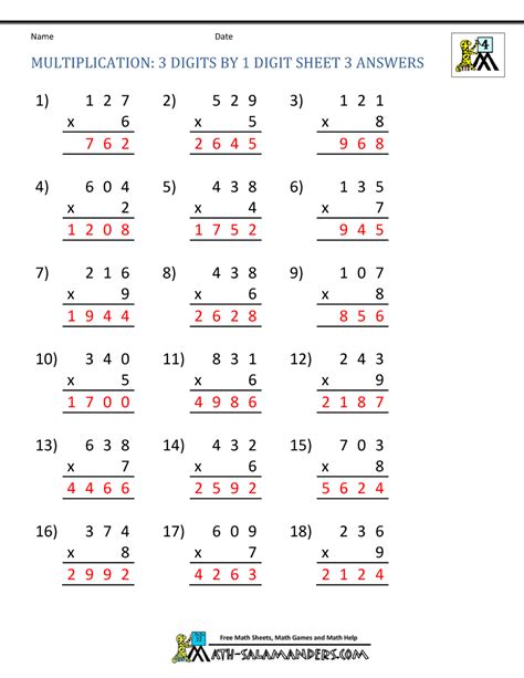 4th Grade Math Worksheets With Answers Free Printable 4th Grade Answer Key - 4th Grade Answer Key