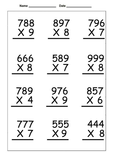 4th Grade Multiplication Resources Education Com Multiplication Facts Worksheet 4th Grade - Multiplication Facts Worksheet 4th Grade