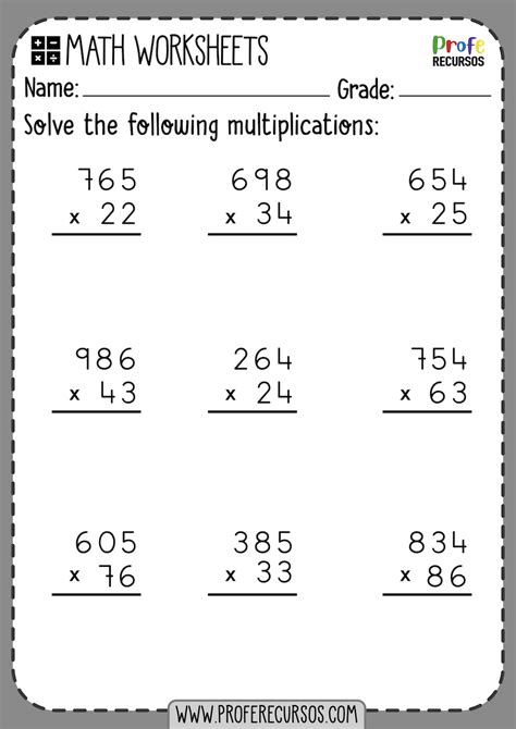 4th Grade Multiplication Worksheets Free Download Print Multiplication Worksheets For 4th Grade - Multiplication Worksheets For 4th Grade
