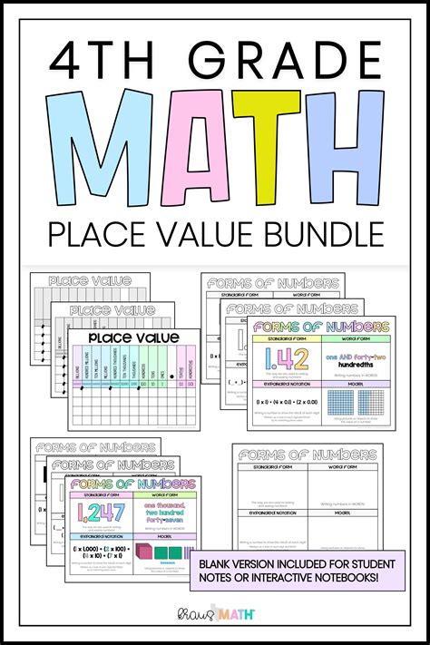 4th Grade Place Value Math Journal Prompts Marvel 5th Grade Math Journal - 5th Grade Math Journal