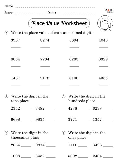 4th Grade Place Value Worksheets Math Salamanders Place Value Worksheet Grade 4 - Place Value Worksheet Grade 4