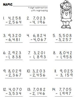4th Grade Subtraction Worksheets Subtraction Worksheets For Grade Grade 4 Subtraction Worksheet - Grade 4 Subtraction Worksheet