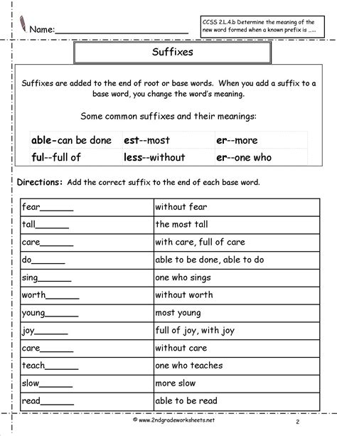 4th Grade Suffixes Resources Education Com 4th Grade Prefixes And Suffixes List - 4th Grade Prefixes And Suffixes List