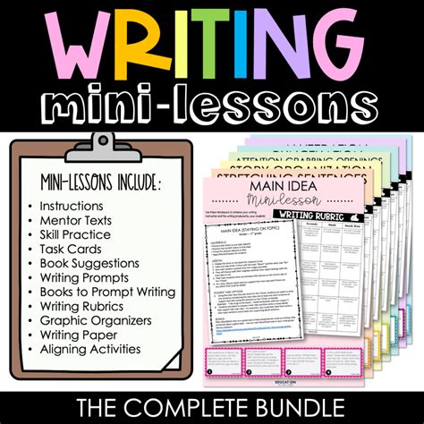 4th Grade Writing Mini Lessons Teaching Resources Tpt Writing Lessons For 4th Grade - Writing Lessons For 4th Grade