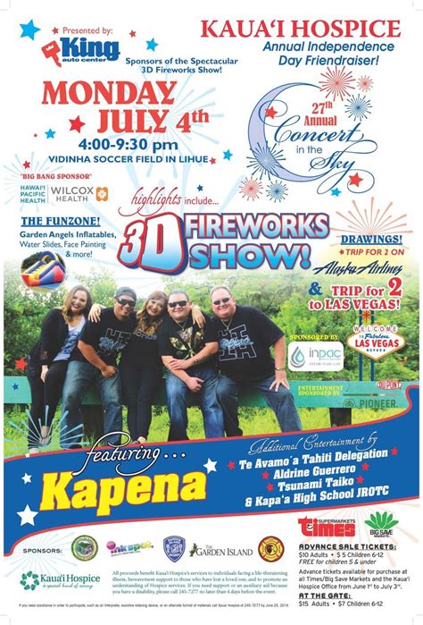 4th of July Concert in the Sky Events Calendar