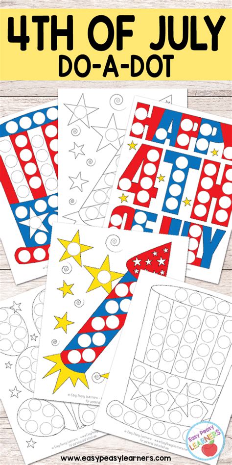 4th Of July Do A Dot Printables Gift 4th Of July Dot To Dot - 4th Of July Dot To Dot