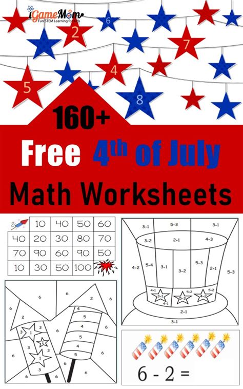 4th Of July Math Worksheets Hundreds Chart Color Color By Number 4th Of July - Color By Number 4th Of July