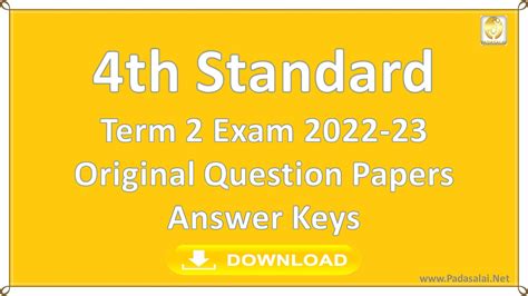 4th Standard Term 2 Exam 2022 2023 Original 4th Standard Science Question Answer - 4th Standard Science Question Answer