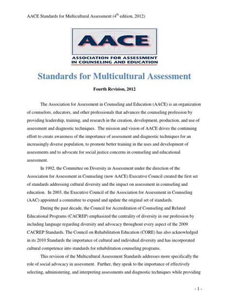 Full Download 4Th Edition Standards For Multicultural Assessment Aace 