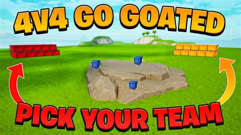 You can copy the map code for 🐐GO GOATED! 60 PLAYER ZONEWARS ... Finest's Realistic 1v1-4v4v4v4's. 1v1, Team Deathmatch. Finest. 2 - 16; 9; 185.8k; Queue up in this action packed Zone wars against all other players and try to reach to the top. 4... 2898-2169-2065. 3V3V3V3! GO GOATED (SLO-MO ENABLED).
