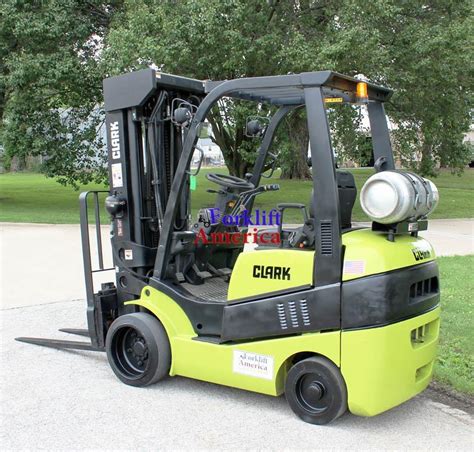 5,000 LB Clark C25CL Quad Mast Cushion Forklift #1 (St. Louis)