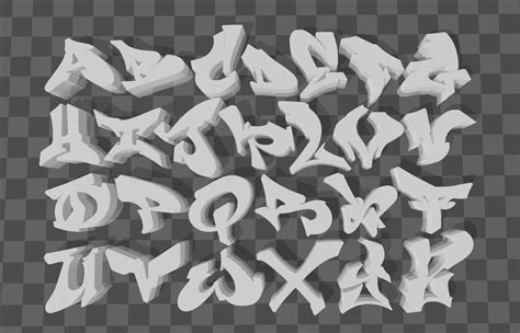 5+ 3D Graffiti Alphabets PSD, Vector EPS Format Download