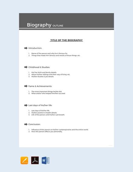 5+ Biography templates - Word Excel PDF Formats