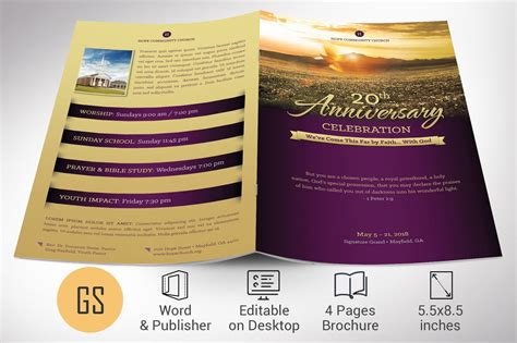 5+ Church Anniversary Program Templates in PSD DOC AI Pages Publisher Free & Premium
