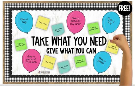 5+ Fantastic Take What You Need Give What You Can Bulletin Board Ideas