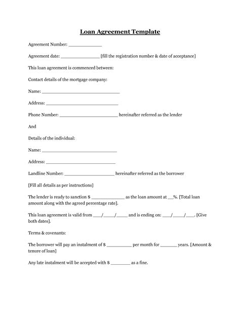 5+ Sample Loan Agreement Forms Word Templates