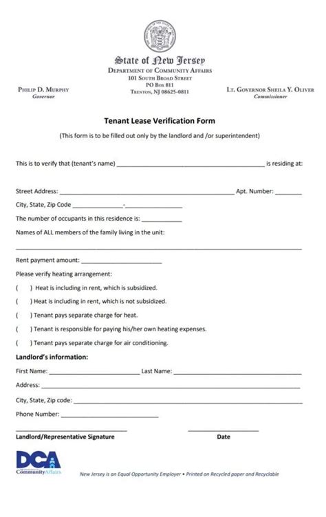 5+ Tenant Verification Forms Word Templates