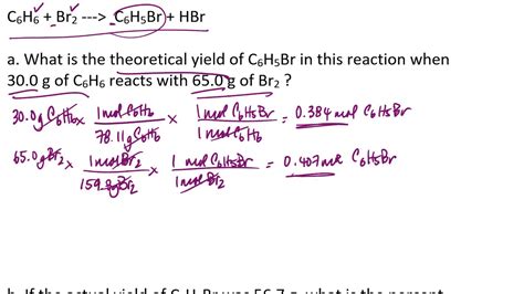 5 3 Calculating Reaction Yields Problems Chemistry Libretexts