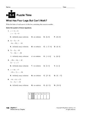 5 4 Puzzle Time Wsd
