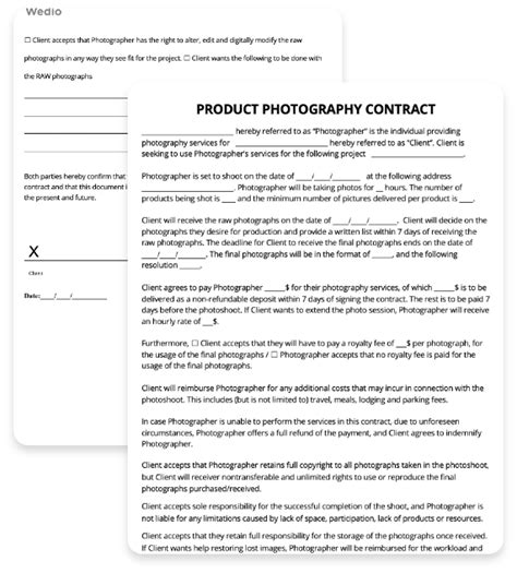 5 Best Free Product Photography Contract Templates - Envira …