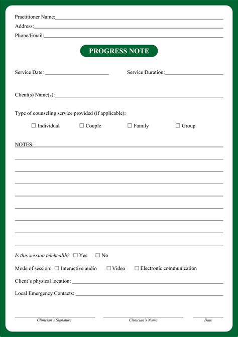 5 Best Images of Printable Medical Progress Note Forms Printable