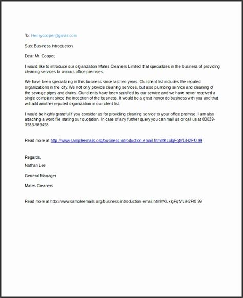 5 Business Introduction Email Example SampleTemplatess SampleTemplatess