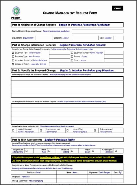 5 Change Control form Template Free SampleTemplatess SampleTemplatess