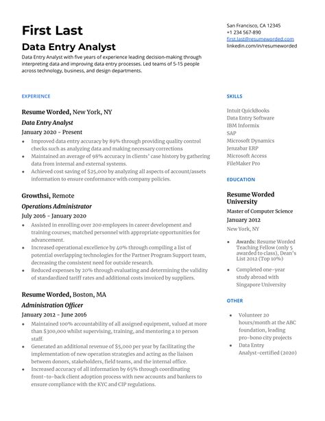 5 Data Entry Resume Examples That Worked in 2022