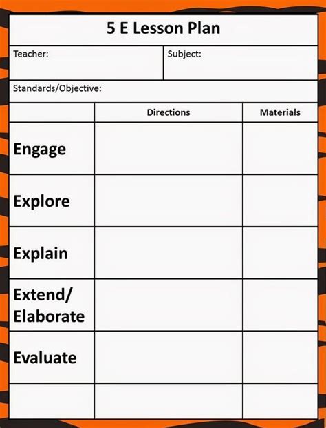 5 E Lesson Plan Template Inspirational Inquiry 5e Lesson Plan Template Google Docs Lesson plan