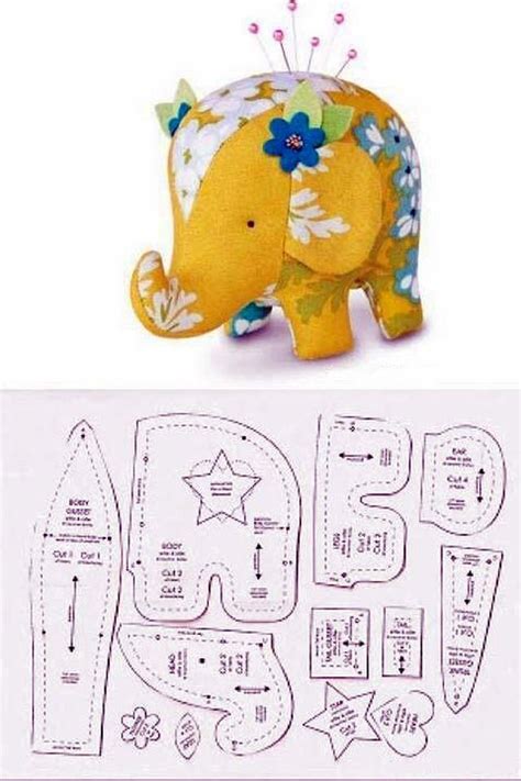 5 Free Patterns + 1 tutorial ( Plush Elephant) Pin Cushions Patterns