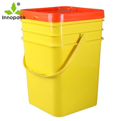 5 Gallon Tall Square Pail & Lid U.S. Plastic Corp.