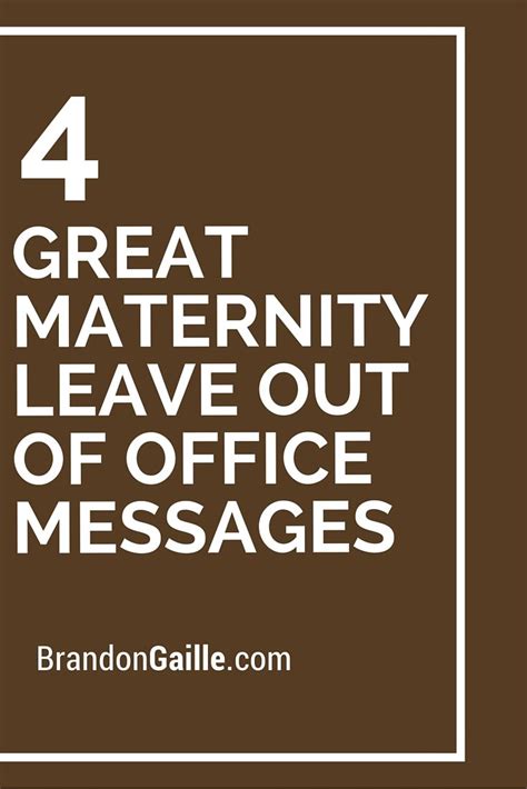 5 Great Maternity Leave Out Of Office Messages Coffee shop names