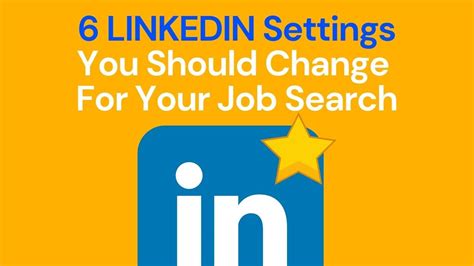 5 LINKEDIN SETTINGS YOU SHOULD CHANGE TO IMPROVE YOUR JOB SEARCH …