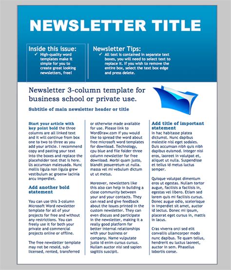5 Newsletter Word Templates Excel PDF Formats
