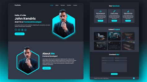 5 Personal Portfolio Complete Website using only Html Css Javascript