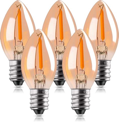 5 Pezzi lampadine a filamento LED Candela C7 0.5W Attacco E14