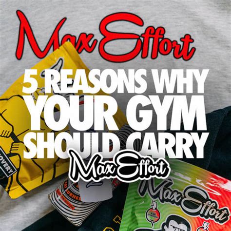 5 Reasons Why Your Gym Should Carry Max Effort Muscle