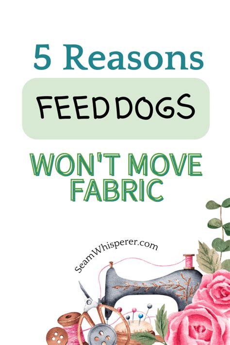 5 Reasons Your Feed Dogs Won’t Move Fabric - seamwhisperer.com