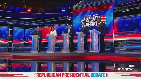 5 Republican candidates spar at debate, while Trump holds a rally nearby. Follow live updates
