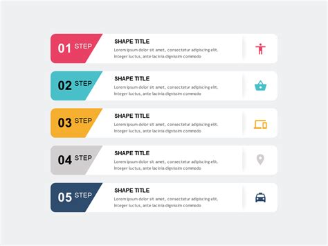 5 Steps PowerPoint List Powerpoint templates, Powerpoint tutorial