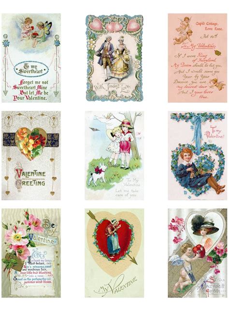 5 Vintage Valentines Free Printable Images - muktibox.com