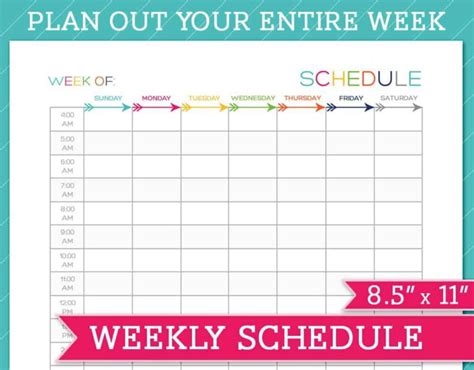 5 Weekly Schedule Templates Excel Pdf Formats