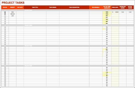 5 Work Task List Template SampleTemplatess SampleTemplatess