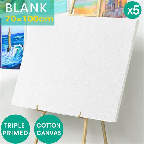 5 X Blank Large Artist Stretched Canvas 50x76cm-20x30" Bulk …