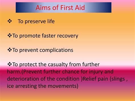 5 Aims Of First Aid