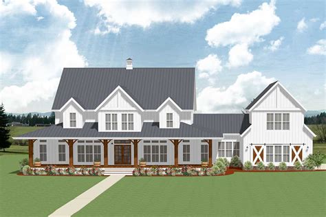 Specifications: 3,277 Sq Ft. 5 Beds. 3.5 Baths. 1 – 2 Stories. 2 Cars. Ah, the modern farmhouse plan with a barndominium style exterior – it sounds like something straight out of a chic, country living magazine, doesn’t it? Imagine a home that combines the charm of a rustic barn with the sleekness of modern design.. 