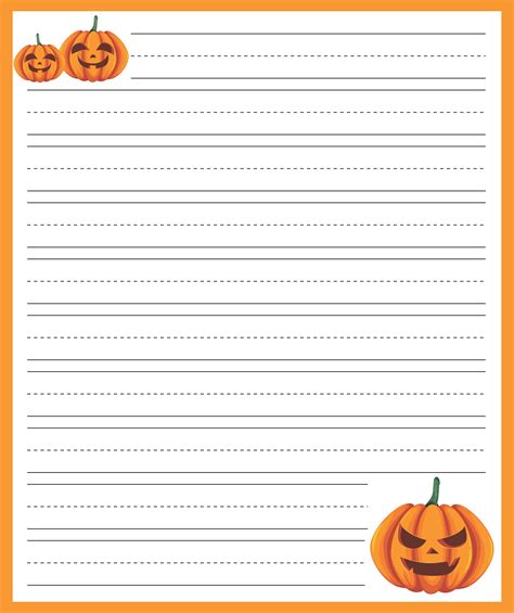 5 Best Free Printable Pumpkin Writing Paper Pdf Pumpkin Writing Paper Printable - Pumpkin Writing Paper Printable