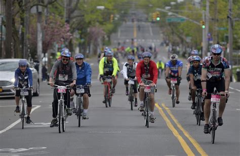 Tens of thousands of cyclists will roll through the five boroughs Sunday. Officials are urging people to leave their cars at home.