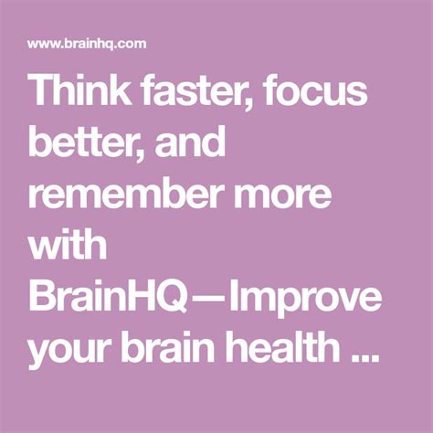 5 brain exercises.  Read more.  Think faster, focus better, and remember more with BrainH...